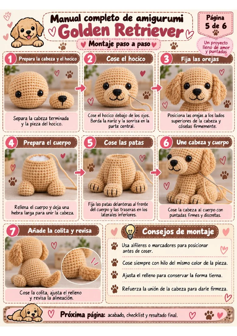 Golden Retriever: montaje paso a paso