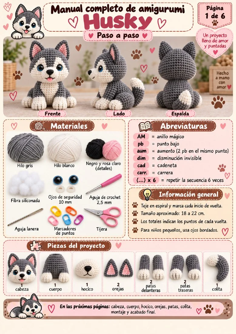 Patrón Husky: página de materiales